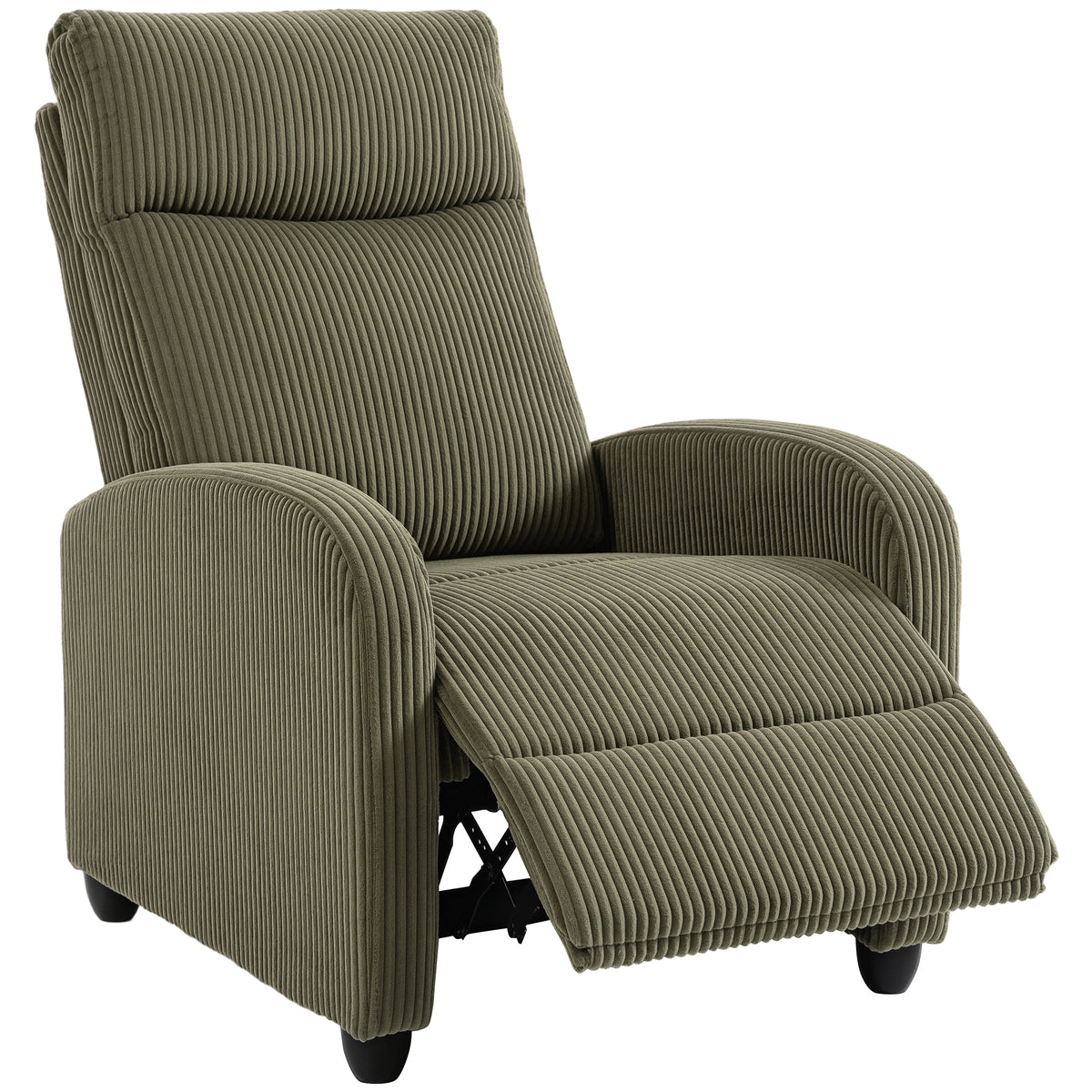 Manual Push-Back Recliner Chair in Corduroy