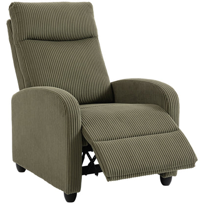 Manual Push-Back Recliner Chair in Corduroy