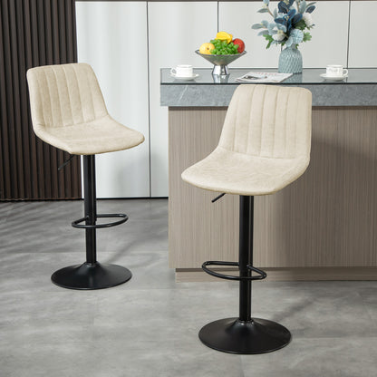 Counter Height Bar Stools Adjustable Swivel Set of 2