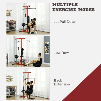 Máquina de remo dorsal para musculación en casa
