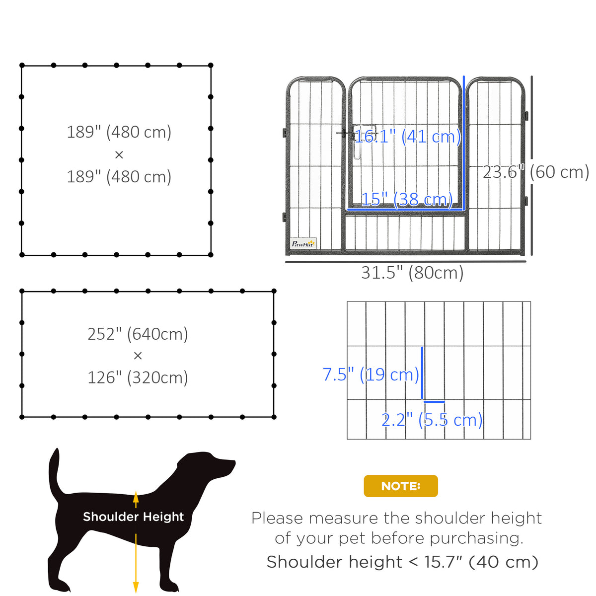Heavy Duty Dog Playpen 24 Panels — steel