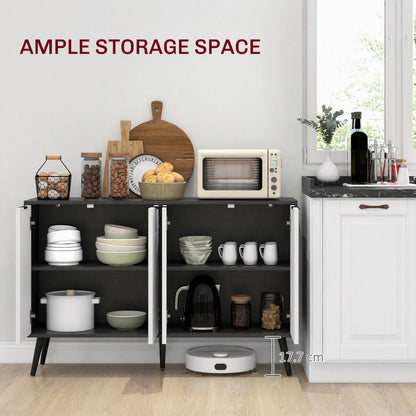 Modern sideboard buffet cabinet adjustable shelves 4 doors