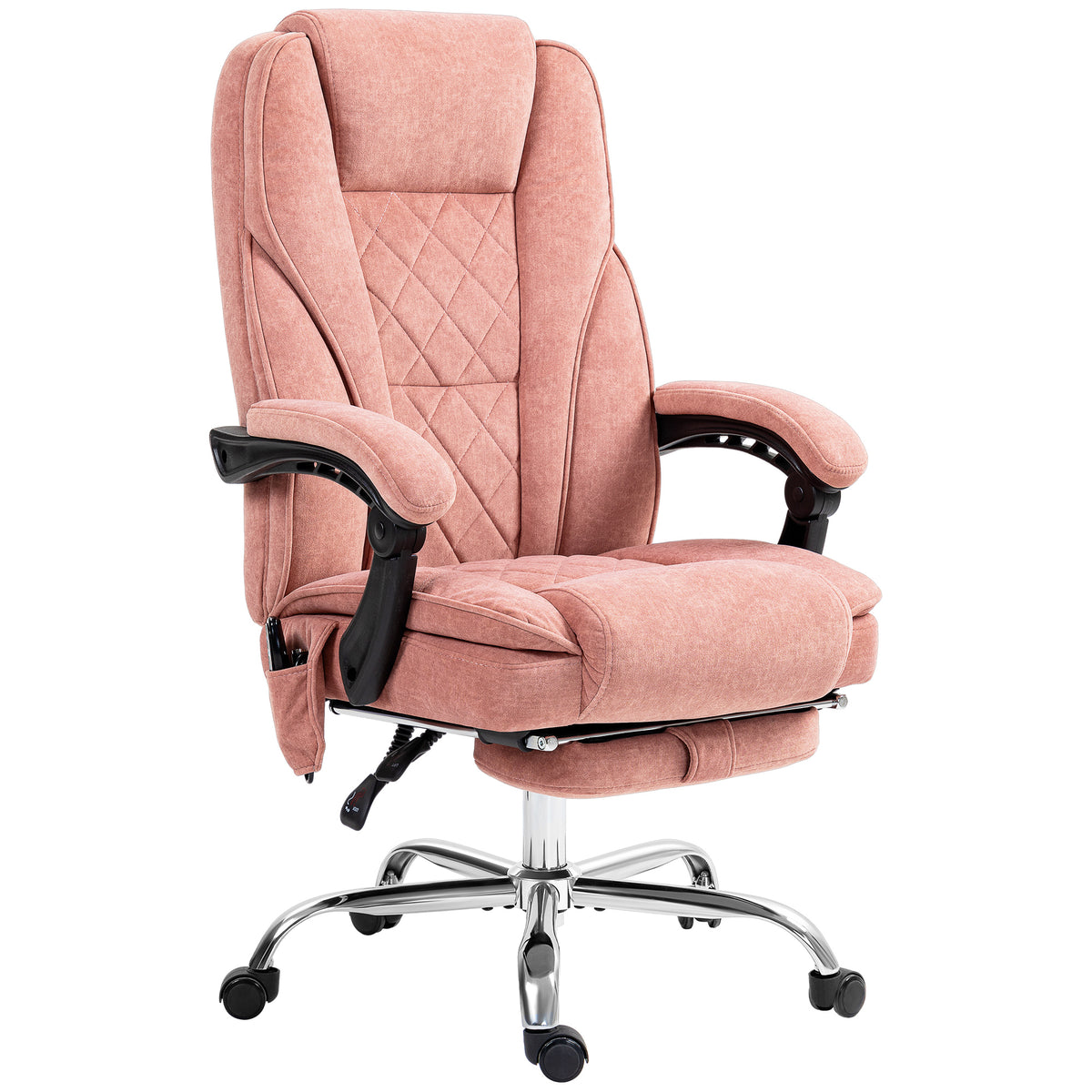 Silla de oficina de masaje reclinable con reposapiés ajustable