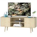 TV stand cabinet with storage shelves