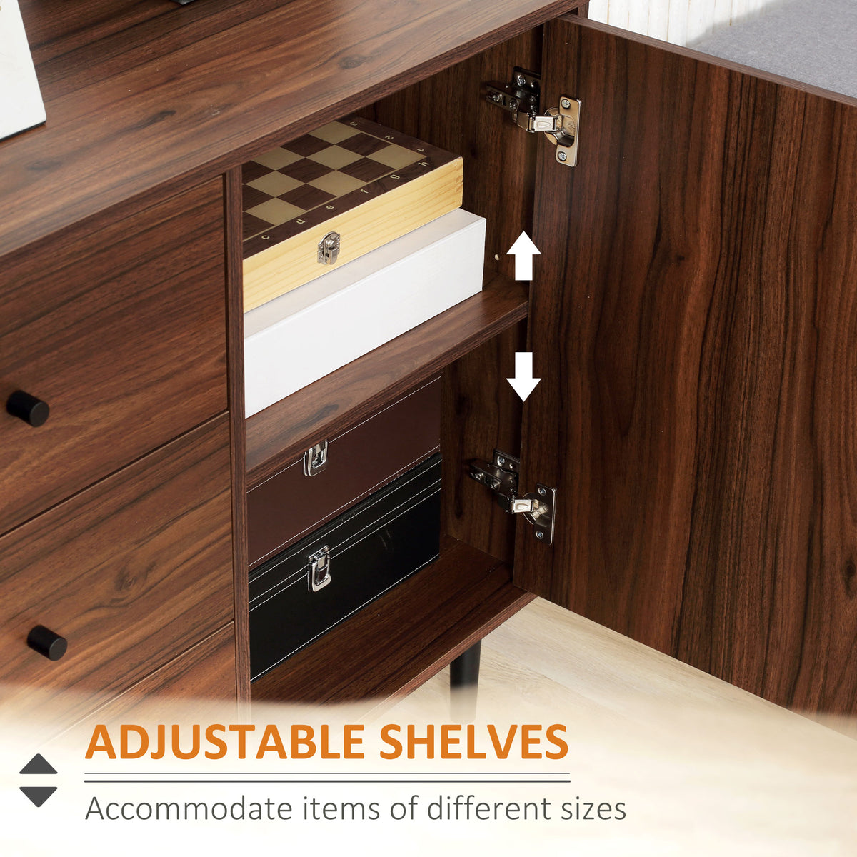 Rustic kitchen storage sideboard buffet cabinet
