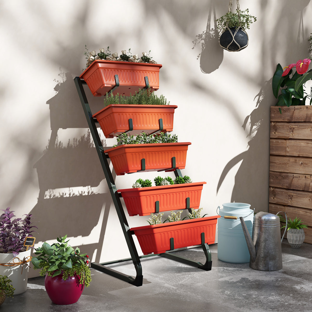 5-Tier Vertical Garden Planter with 5 Boxes