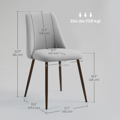 Juego de 6 sillas de comedor de terciopelo