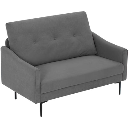2-Seater Sofa Modern Velvet Button Tufted