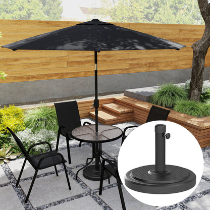 Round HDPE Patio Umbrella Base 48 lbs