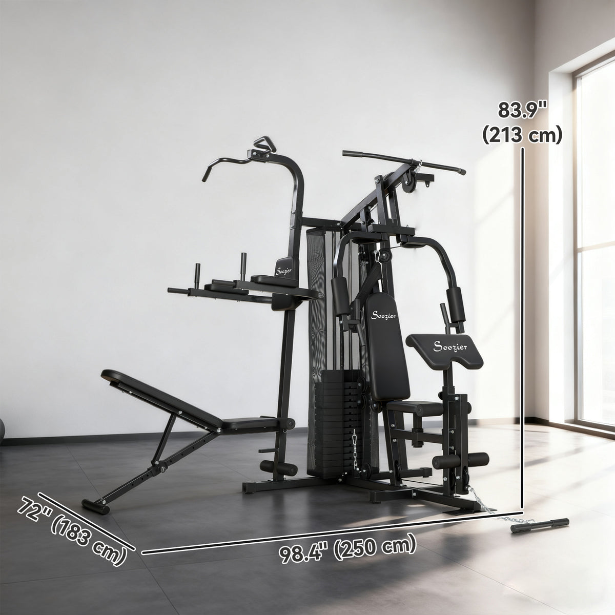 All-in-One Multi-Station Home Gym with Weight Stack