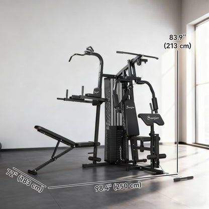 All-in-One Multi-Station Home Gym with Weight Stack