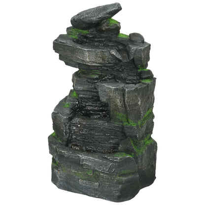 Garden Water Fountain 4 Tier with LED Lights and Pump