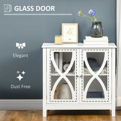 Kitchen sideboard with glass doors