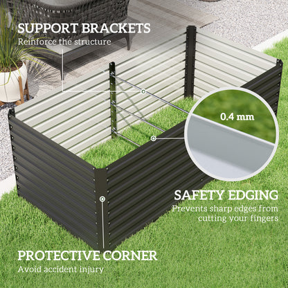 Raised Garden Bed Galvanized 152 x 91 x 61 cm