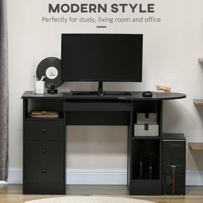 Modern computer desk with storage and drawers