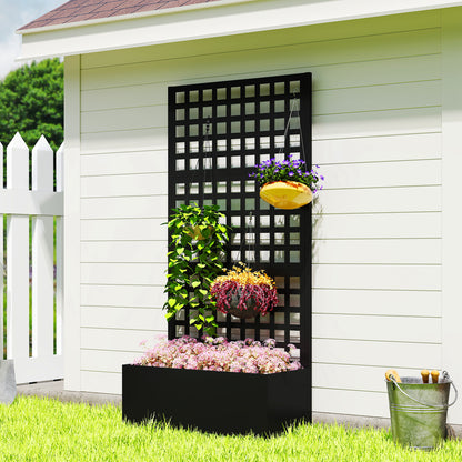 Galvanized Raised Garden Bed with Trellis