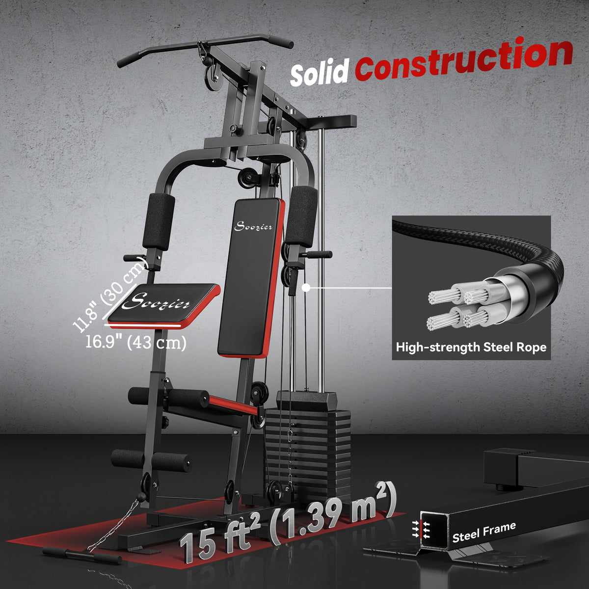 Máquina multifunción de entrenamiento 65 kg