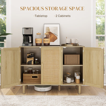 Bohemian rattan sideboard buffet