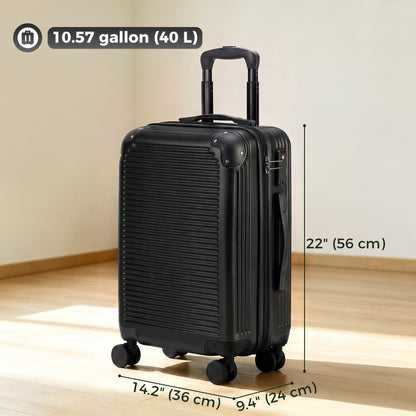 Maleta rígida extensible 50 cm — negro