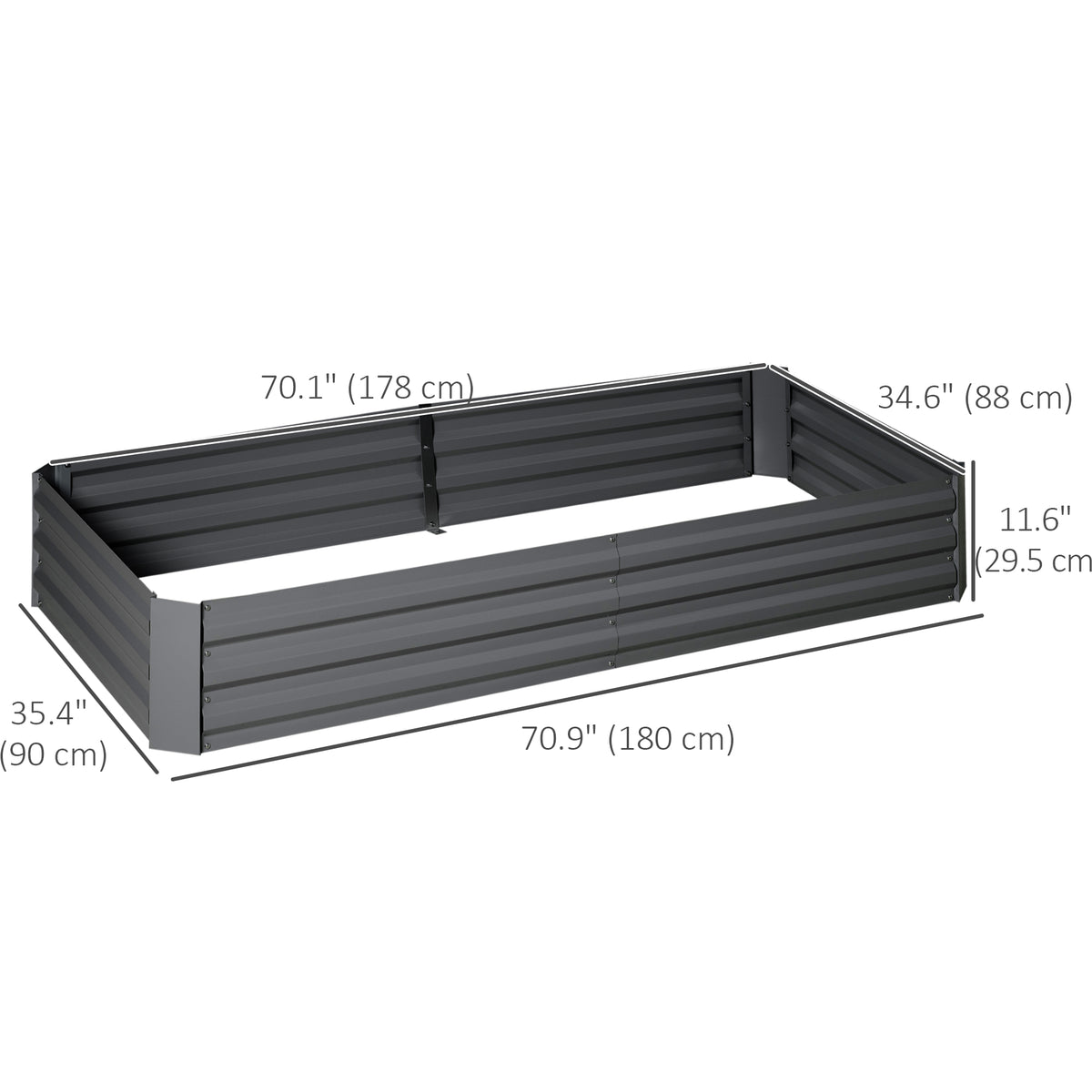 Jardinera elevada de 180 cm con 2 jaulas para tomates