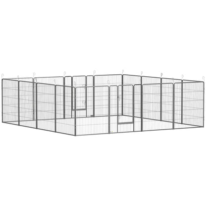 Parque para perros de 16 paneles resistente — 99 cm