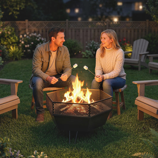 Foldable Fire Pit 20" with Lid