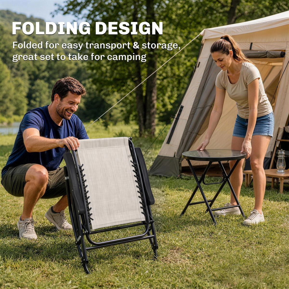 3-Piece Patio Rocking Chair Set with Bistro Table
