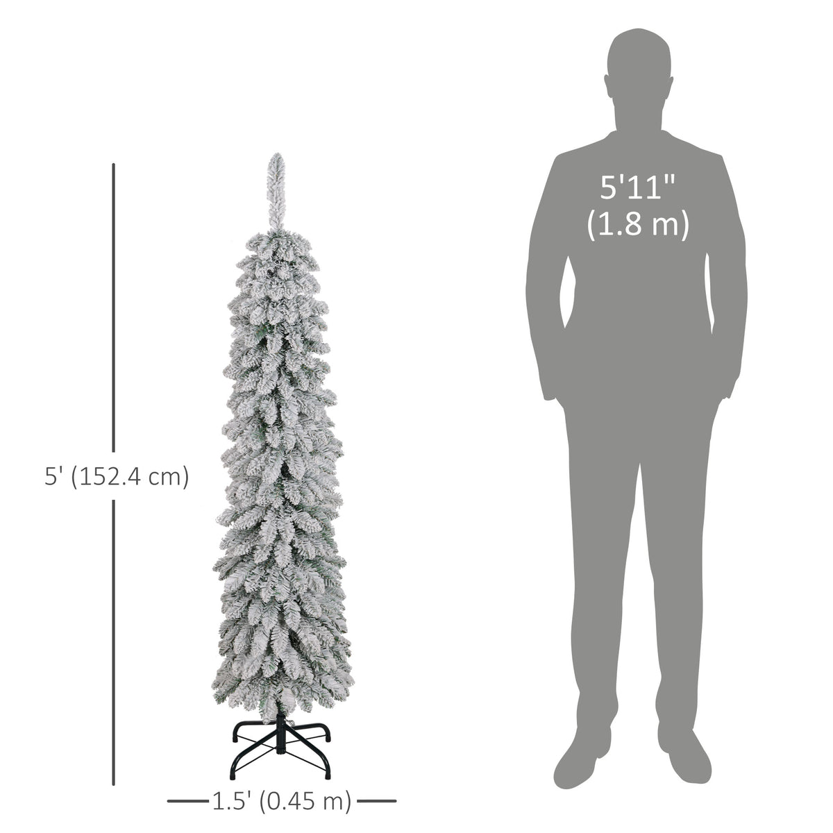 210 cm Pencil Artificial Christmas Tree