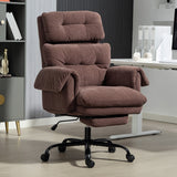 Ergonomic reclining office desk chair with footrest