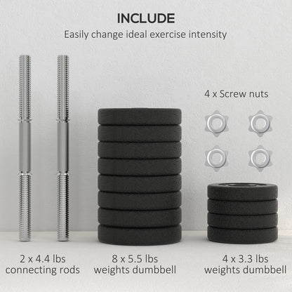 Adjustable Dumbbells 30 kg — Set of 14