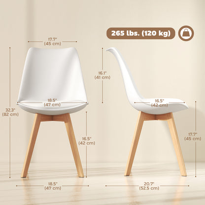 Modern Dining Table Chairs Set of 6 Wooden