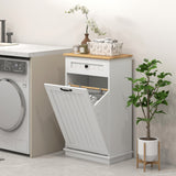 Tilt-Out Laundry Cabinet with Drawer and Basket