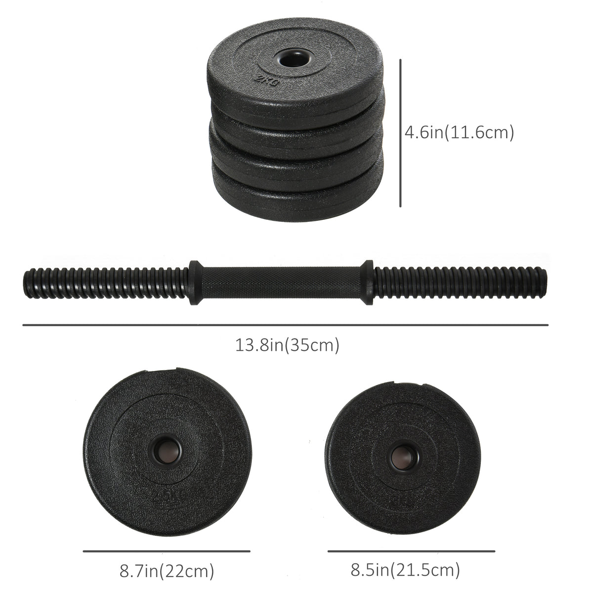 Adjustable Dumbbell Set 2 x 22 lbs