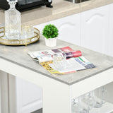High Top Bar Table with 4 Storage Shelves