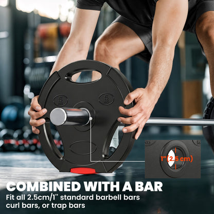 Weight Plates 1-Inch Set 44 lb