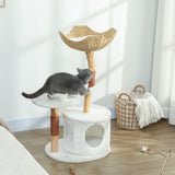 Árbol para gatos de 101 cm estabilizado con rascador de sisal
