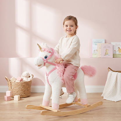 Baby unicorn rocking horse toy