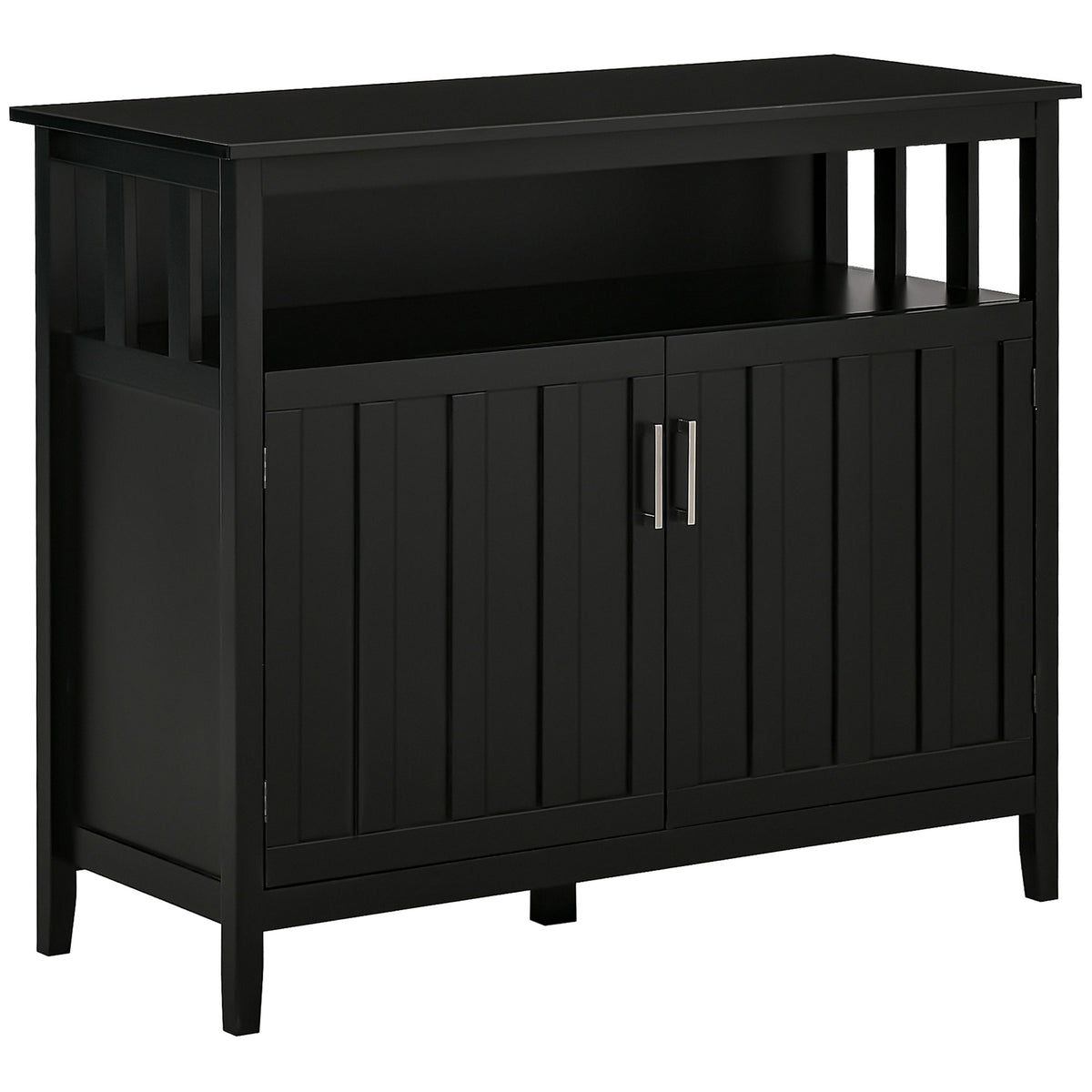 Sideboard buffet server storage cabinet with adjustable shelves