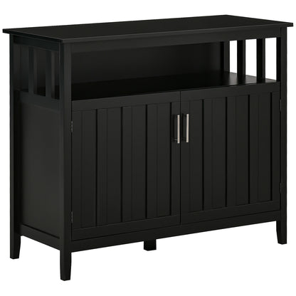 Sideboard buffet server storage cabinet with adjustable shelves