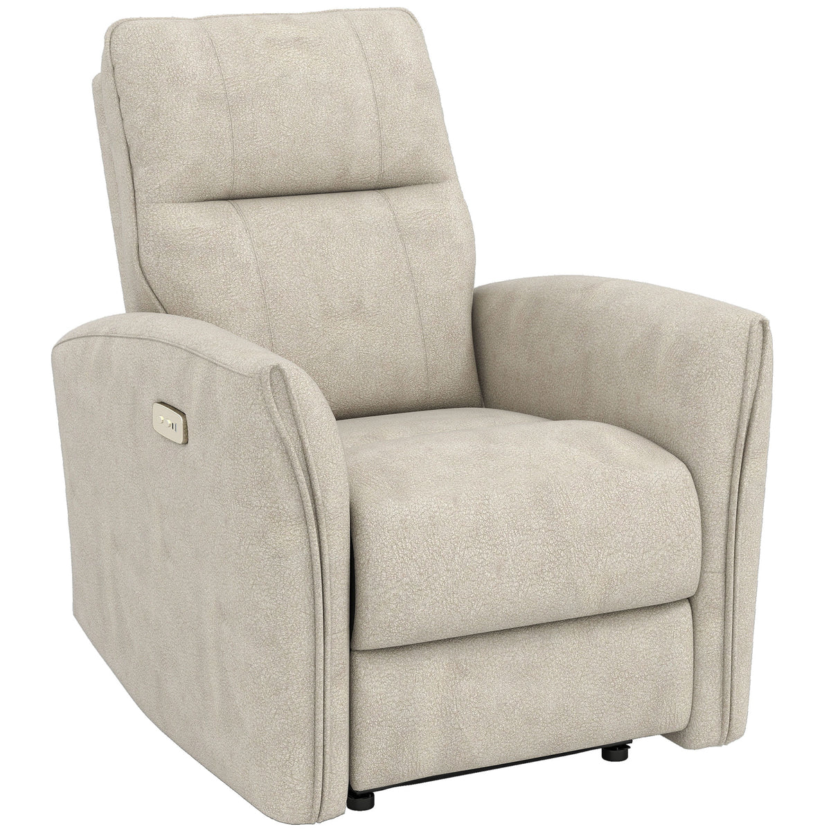 Sillón reclinable eléctrico de tejido similar al cuero