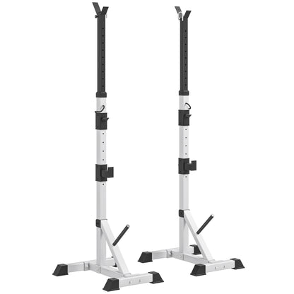 Soporte para sentadillas ajustable, robustez de acero — Lote de 2