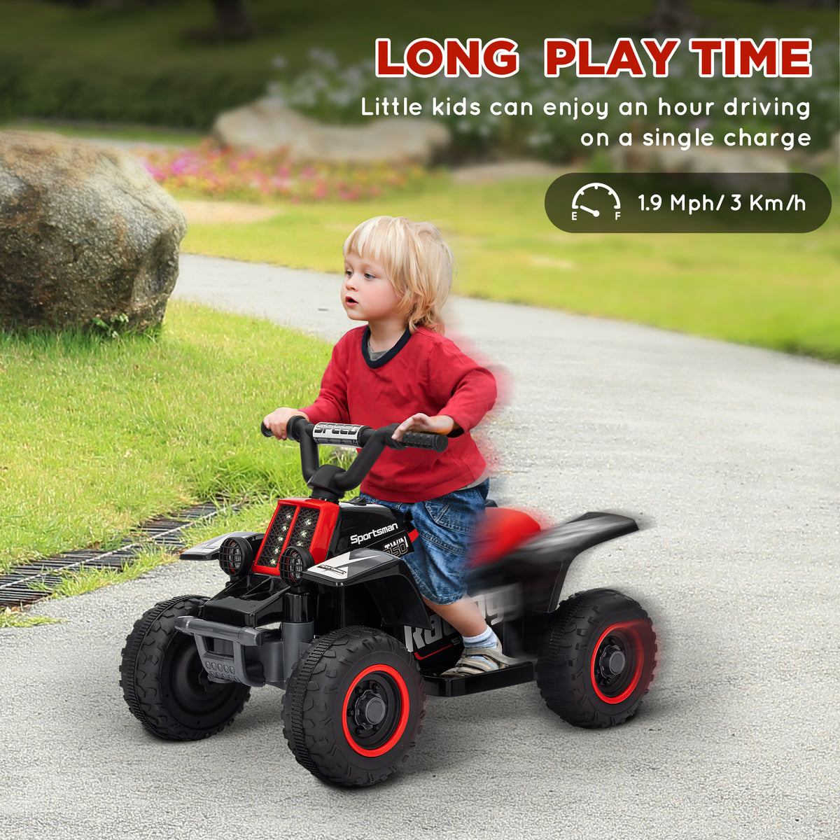 6V Electric Kids ATV Quad with LED Headlights