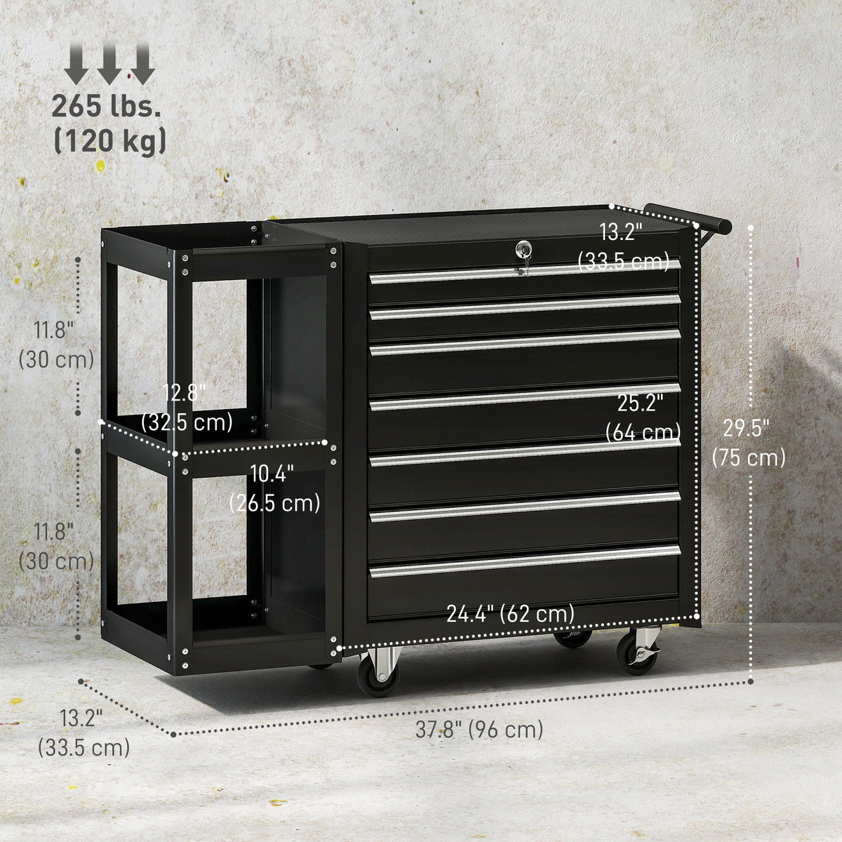 7-drawer rolling tool chest