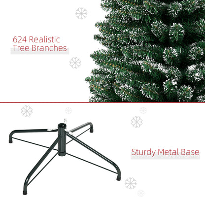Snow-Tipped Pencil Christmas Tree 6 ft