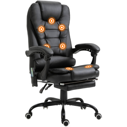 Silla de oficina de masaje reclinable con reposapiés
