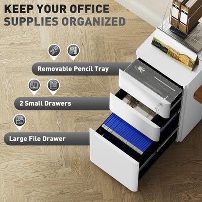 3 Drawer Steel Lockable Office Filing Cabinet
