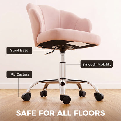 Silla de oficina giratoria de terciopelo pétalo