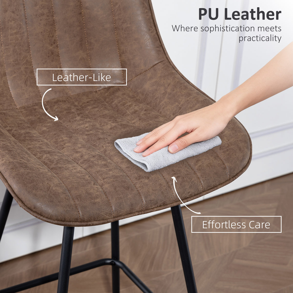 Swivel Bar Stools with Backrest and Footrest