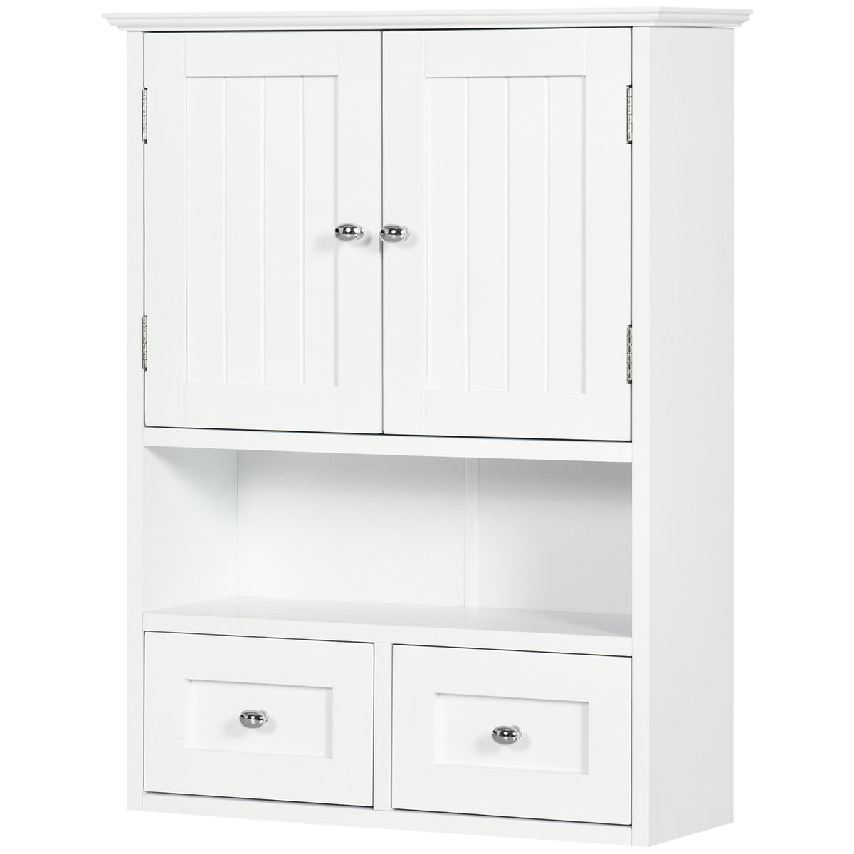 Wall Cabinet Bathroom with Drawers and Open Shelf