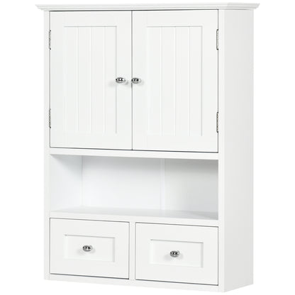 Wall Cabinet Bathroom with Drawers and Open Shelf
